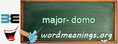 WordMeaning blackboard for major-domo